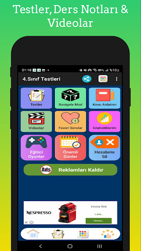 3. Sınıf Test Çöz Tüm Dersler ekran görüntüsü