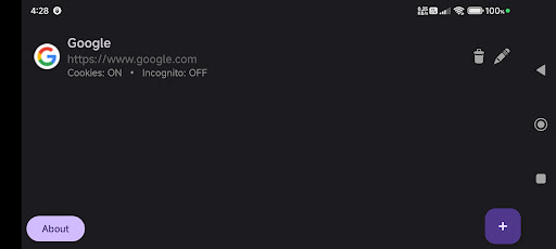 Web 2 App ekran görüntüsü