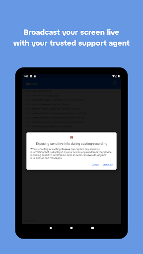 LogMeIn Rescue Customer ekran görüntüsü