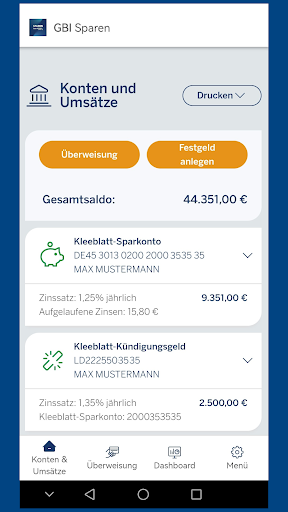 GBI Sparen ekran görüntüsü