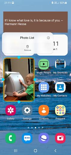 Photo List widget ekran görüntüsü