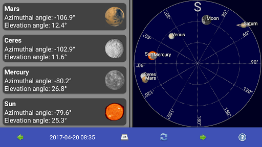 Sun, moon and planets ekran görüntüsü