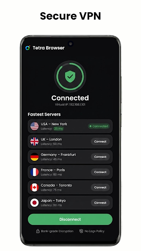 Tetra Browser & VPN ekran görüntüsü
