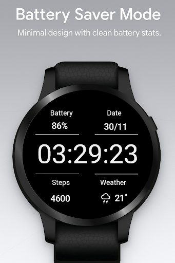 Battery Saver Minimal Watch ekran görüntüsü