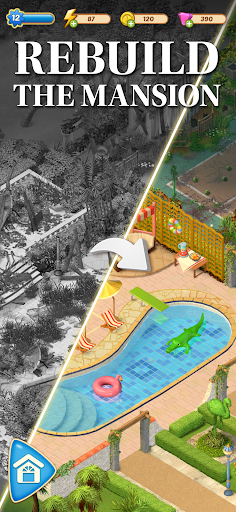 Merge Mansion: Puzzles & Story ekran görüntüsü
