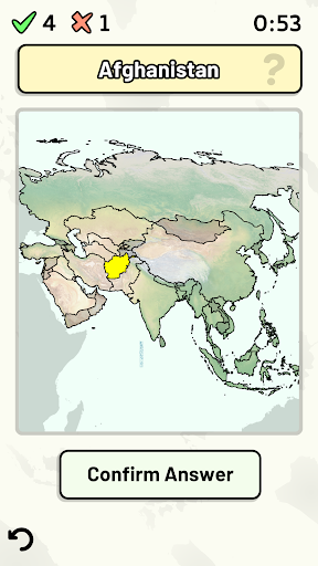 Countries of Asia Quiz ekran görüntüsü