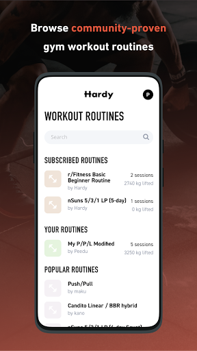 Hardy: smart workout routines ekran görüntüsü