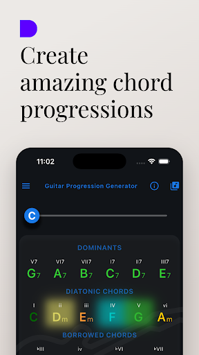 Guitar Progression Generator ekran görüntüsü