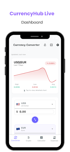CurrencyHub Currency Converter ekran görüntüsü