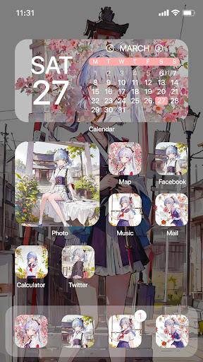 Wow Ayaka Theme - Icon Pack ekran görüntüsü