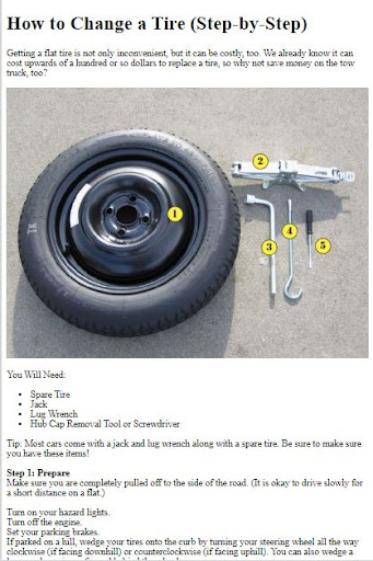 How to Change a Tire ekran görüntüsü
