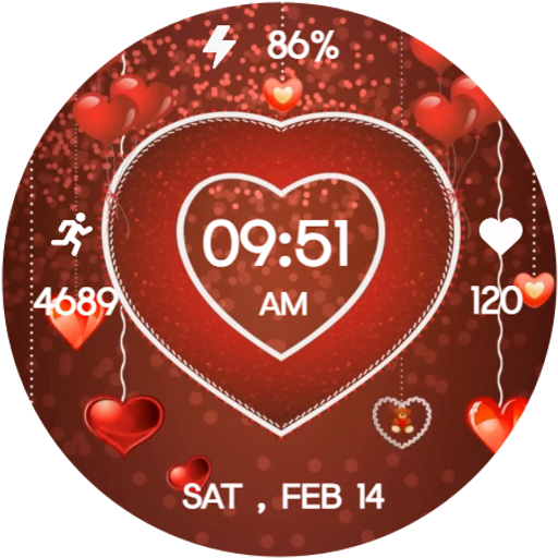 Animated Valentine Heart Watch