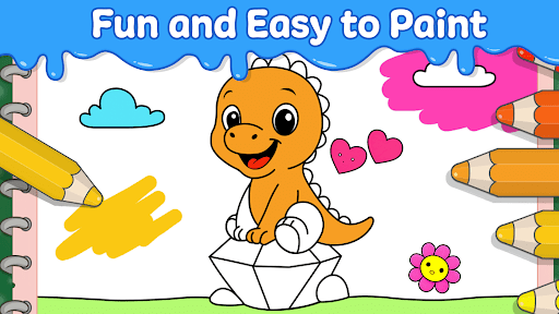 Dino Coloring Game ekran görüntüsü