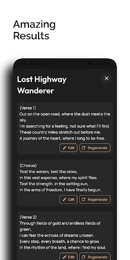 AI Lyrics Generator: Writer AI ekran görüntüsü