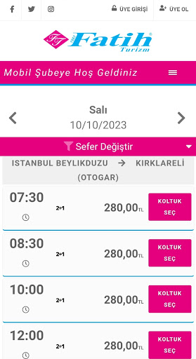Fatih Turizm ekran görüntüsü