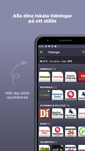 Svenska Tidningar ekran görüntüsü