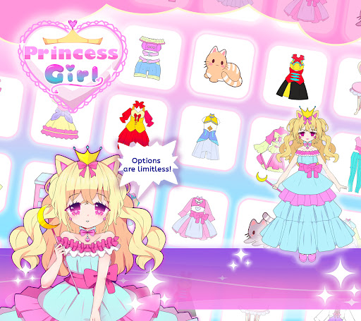 Princess Girl Dress up doll ekran görüntüsü
