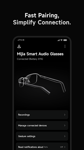 Xiaomi Glasses ekran görüntüsü