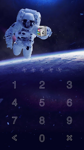 AppLock Live Theme Astronaut ekran görüntüsü