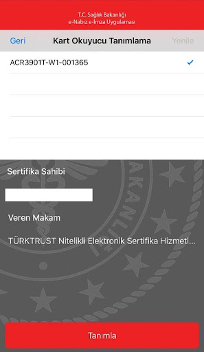 e-Nabız e-İmza ekran görüntüsü