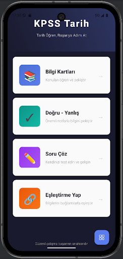 KPSS Tarih Soru Bankası ekran görüntüsü
