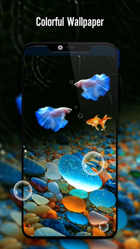 Fish On Screen 3D Wallpaper ekran görüntüsü