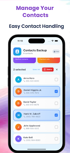 Contacts Backup ekran görüntüsü