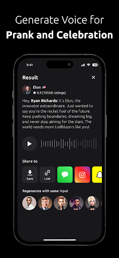 VoiceUp - AI Celebrity Voice ekran görüntüsü