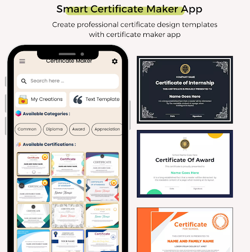 Certificate Maker & Designer ekran görüntüsü