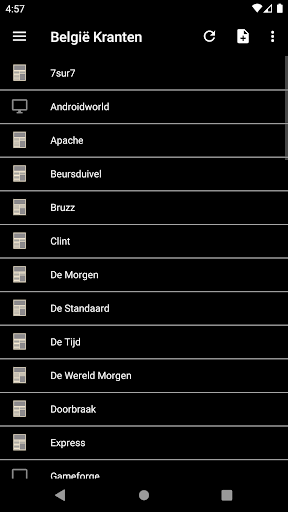België Kranten ekran görüntüsü