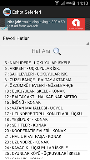 İzmir Otobüs Hareket Saatleri ekran görüntüsü