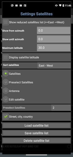 Satellite Locator ekran görüntüsü