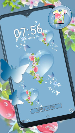 Aqua Heart Launcher Theme ekran görüntüsü