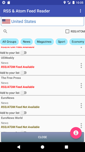 RSS and ATOM Feed Reader ekran görüntüsü