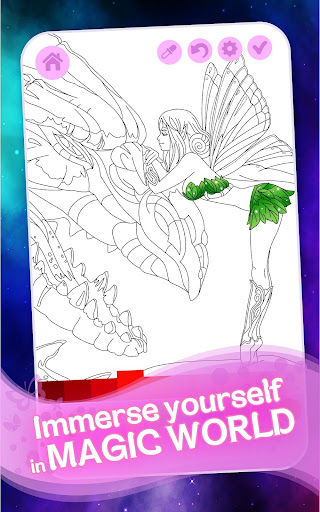 Fantasy Love Coloring Book ekran görüntüsü