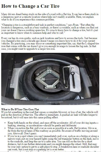 How to Change a Tire ekran görüntüsü
