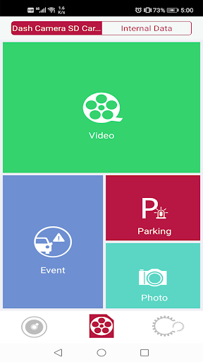 Dash Camera Interface ekran görüntüsü