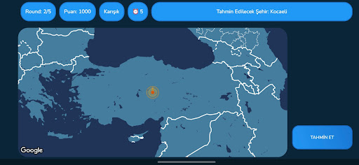 Harita Tahmin Oyunu ekran görüntüsü