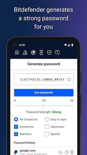 Bitdefender Password Manager ekran görüntüsü