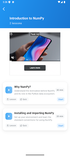 Learn NumPy ekran görüntüsü