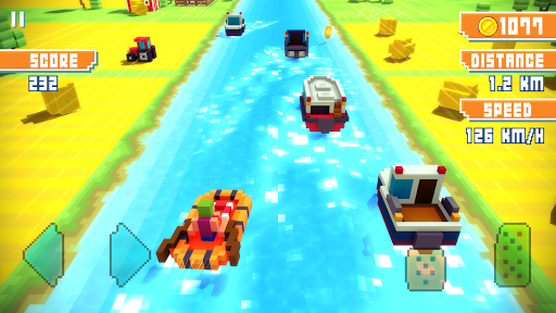 Blocky Highway: Traffic Racing ekran görüntüsü