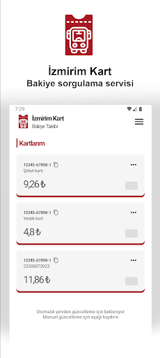 İzmirim Kart Bakiye Sorgulama ekran görüntüsü