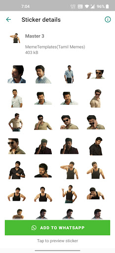 Vijay's Master Stickers ekran görüntüsü