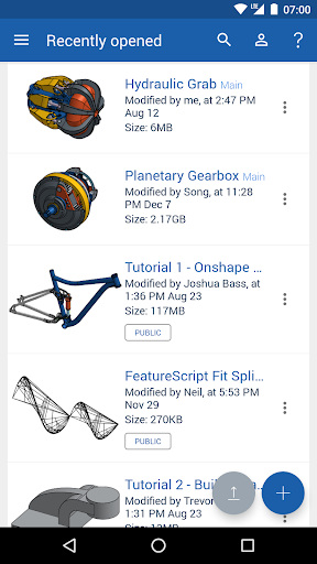 Onshape 3D CAD ekran görüntüsü