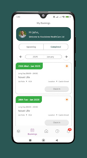 Knockdene HealthCare App ekran görüntüsü