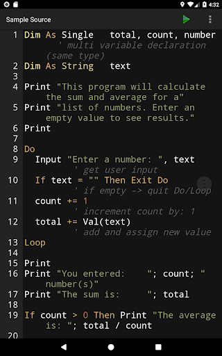 BASIC Programming Compiler ekran görüntüsü