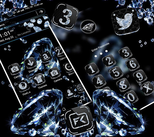 Black Diamond Launcher Theme ekran görüntüsü
