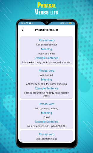 English Verbs Dictionary ekran görüntüsü