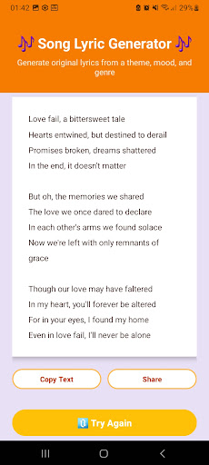 LyricCraft - AI Song Writer ekran görüntüsü