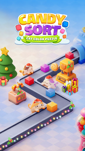 Candy Sort:Kedi Renk Bulmacası ekran görüntüsü